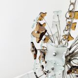 Mid century glass sputnik chandelier, 1970s