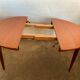 Scandinavian extendable round table in teak dia 110cm an60