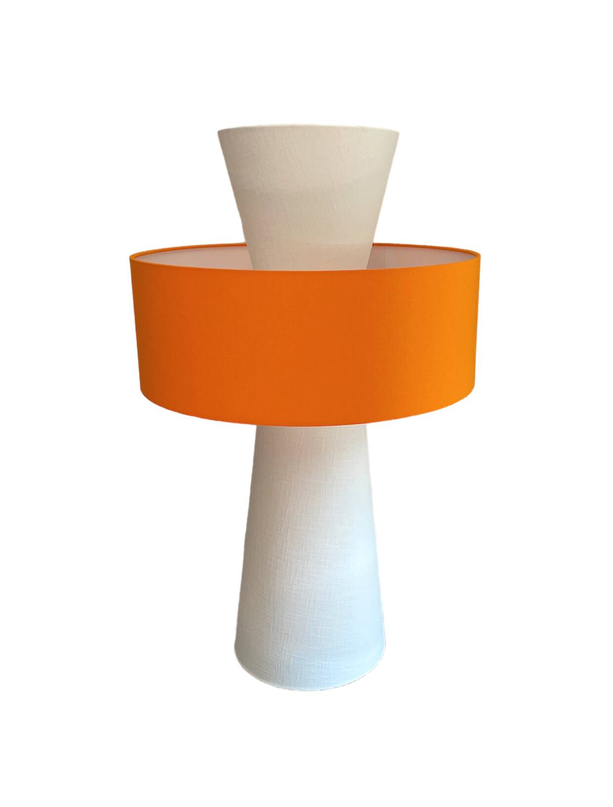 Intense orange furniture lamp Lamp'cône