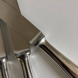 Set of 5 brasserie knives in silver display 1950