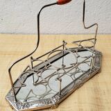 Glass door tray and art deco bottle