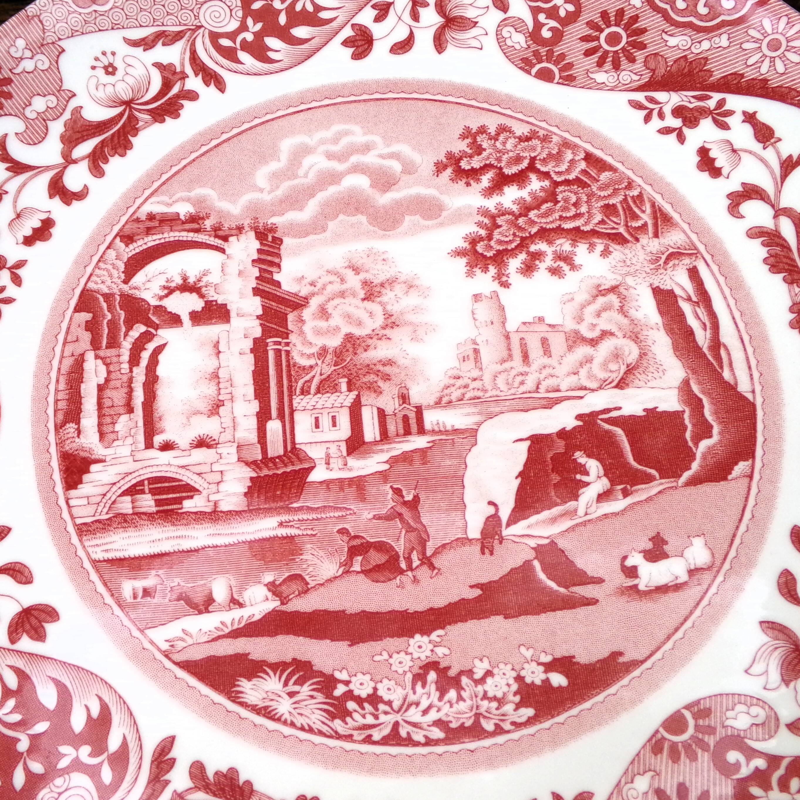 Plateau à gâteaux Cranberry Spode « Italian » Design Lavable au lave-vaisse