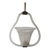 Art Deco Lustre in Textured Murano Glass by Barovier and Toso