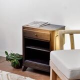 Revisited vintage chest of drawers / solid oak stained in gradient