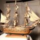 Wooden boat model the 70s Victory