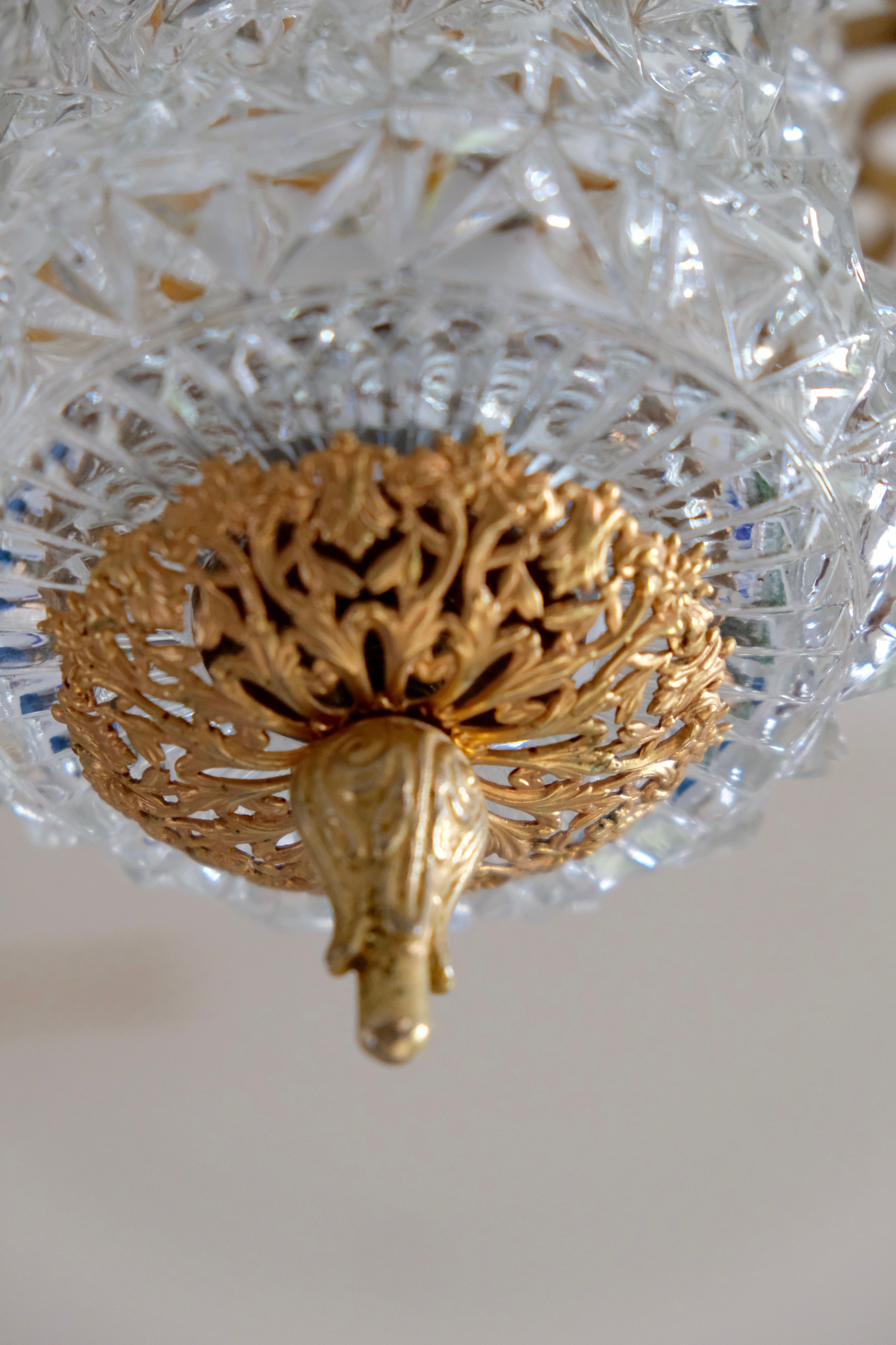 Glass and brass hanging 1950s
