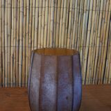 Brown frosted glass vase