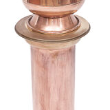 Copper planter and pedestal