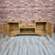 Rare Low Art Deco Blonde Burl TV Console Sideboard - 1930s Fully Restored