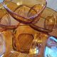 9 coupelles carrées vintage en verre fumé