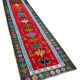 Hand-Knotted Rustic Turkish Red Runner Carpet 88 cm x 371 cm