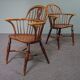 Ensemble de deux fauteuils Windsor, dossier bas anglais, 19ème siècle