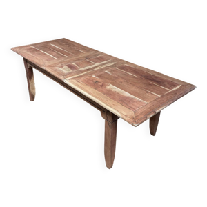 table de ferme en bois - rallonges