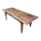 Exotic wood farmhouse table with extensions