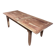 Exotic wood farmhouse table with extensions