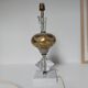 Lampe cristal taillé à la main et marbre blanc 57 cm