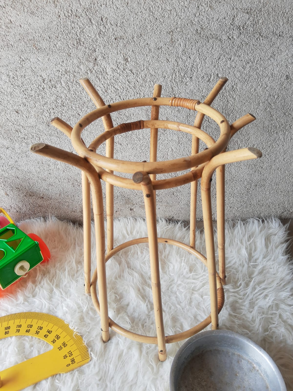 Rattan umbrella stand 60s -70s vintage