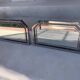 Pair of vintage 1930s Art Deco chrome-plated metal mirrors - 103 x 60 cm