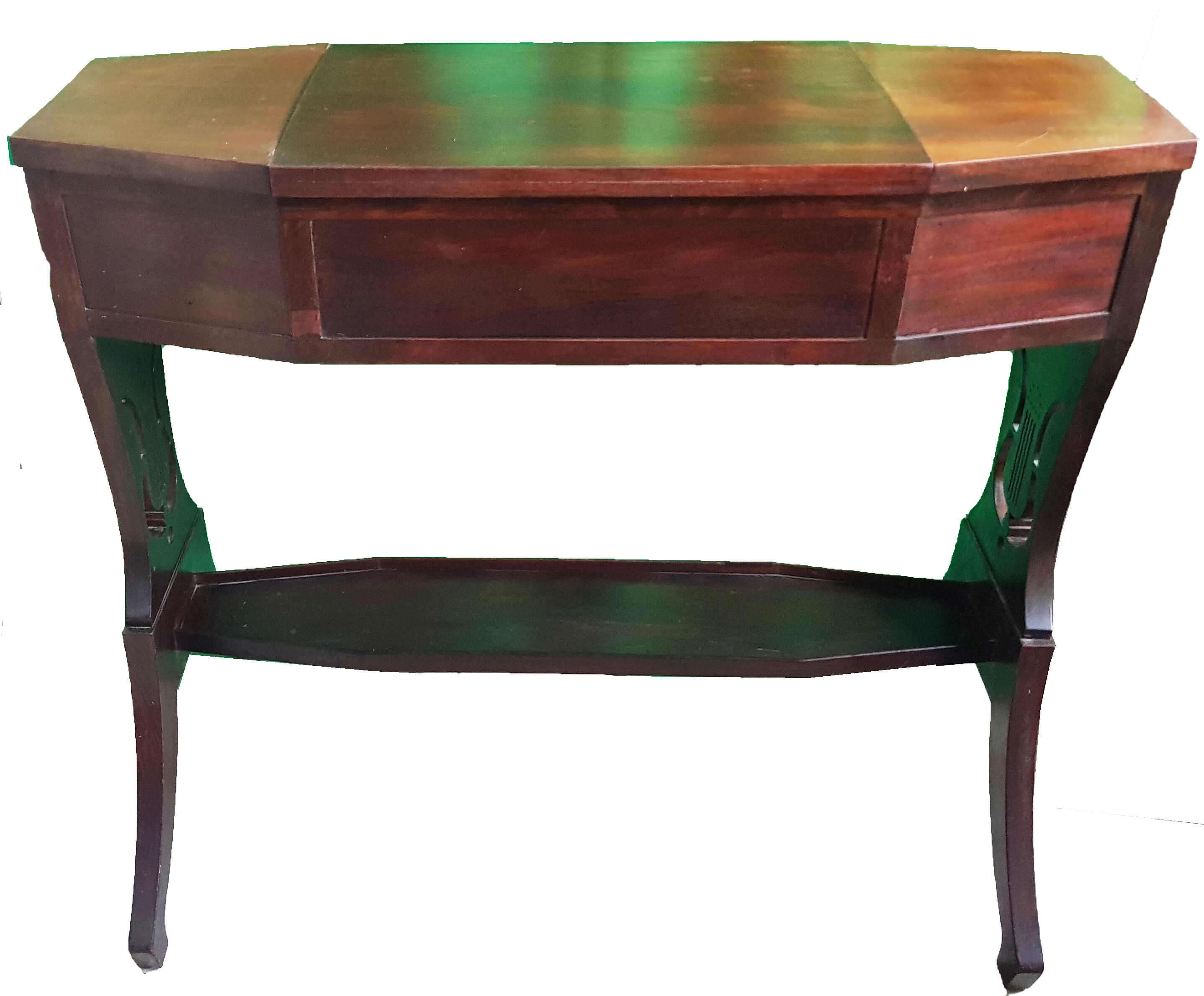 Walnut toilet table - XIX