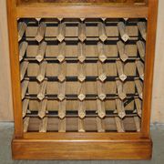 Flamed walnut sideboard for 36 bottles with drawer