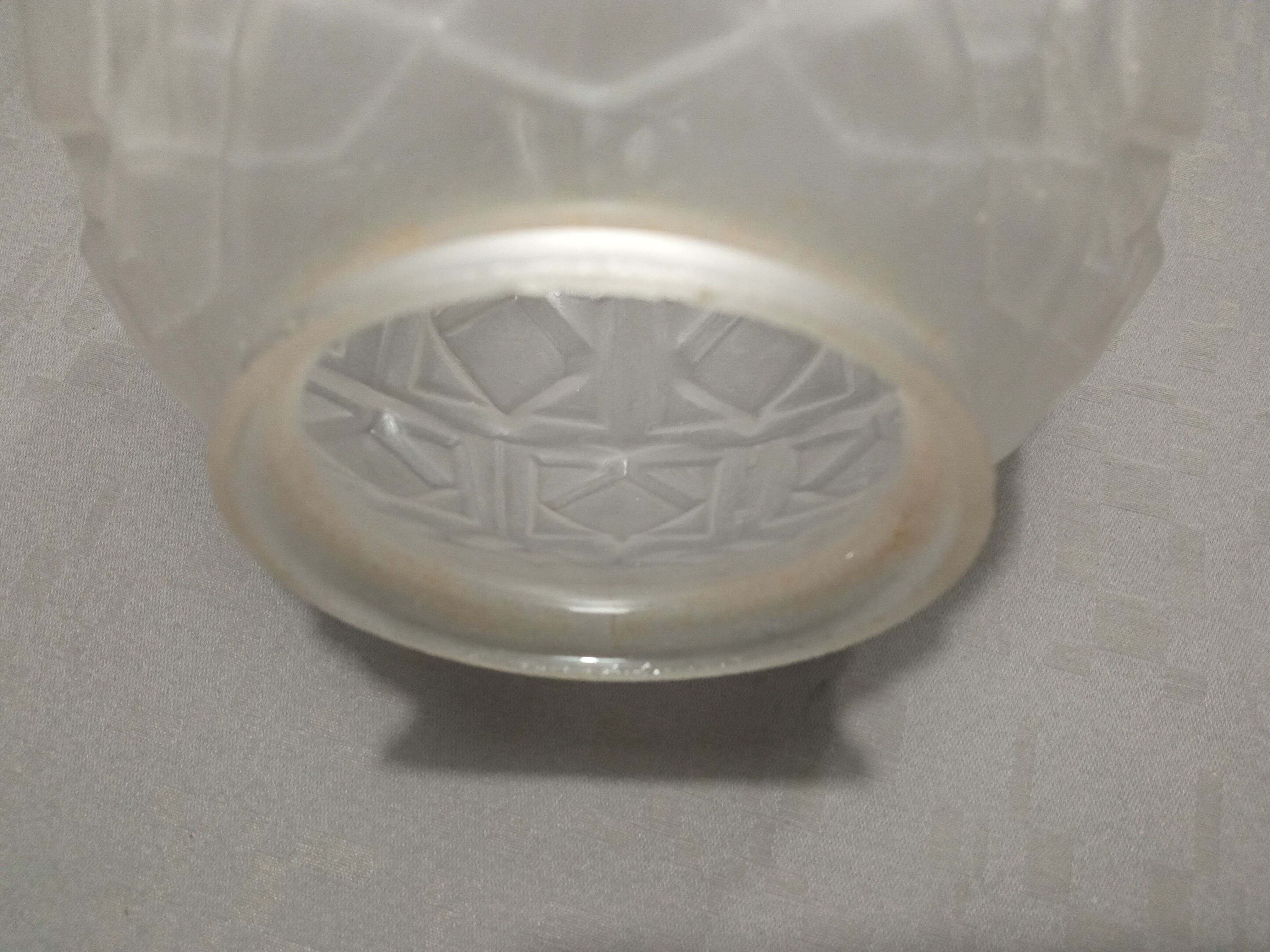 Globe or shell for suspension or floor lamp glass frost art deco