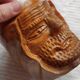 Pot à tabac visage bois sculpté
