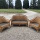 Salon de jardin en rotin 1980