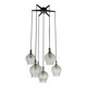 cascade PENDANT LIGHT - 7 shades - bubble glass and chrome - 1960/70s