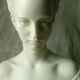 Bust of Josephine de Beauharnais in marble powder, marble base, A.Giannelli