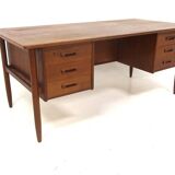 Scandinavian teak desk, Göran Strand, Lelångs Möbelfabrik, Sweden, 1950