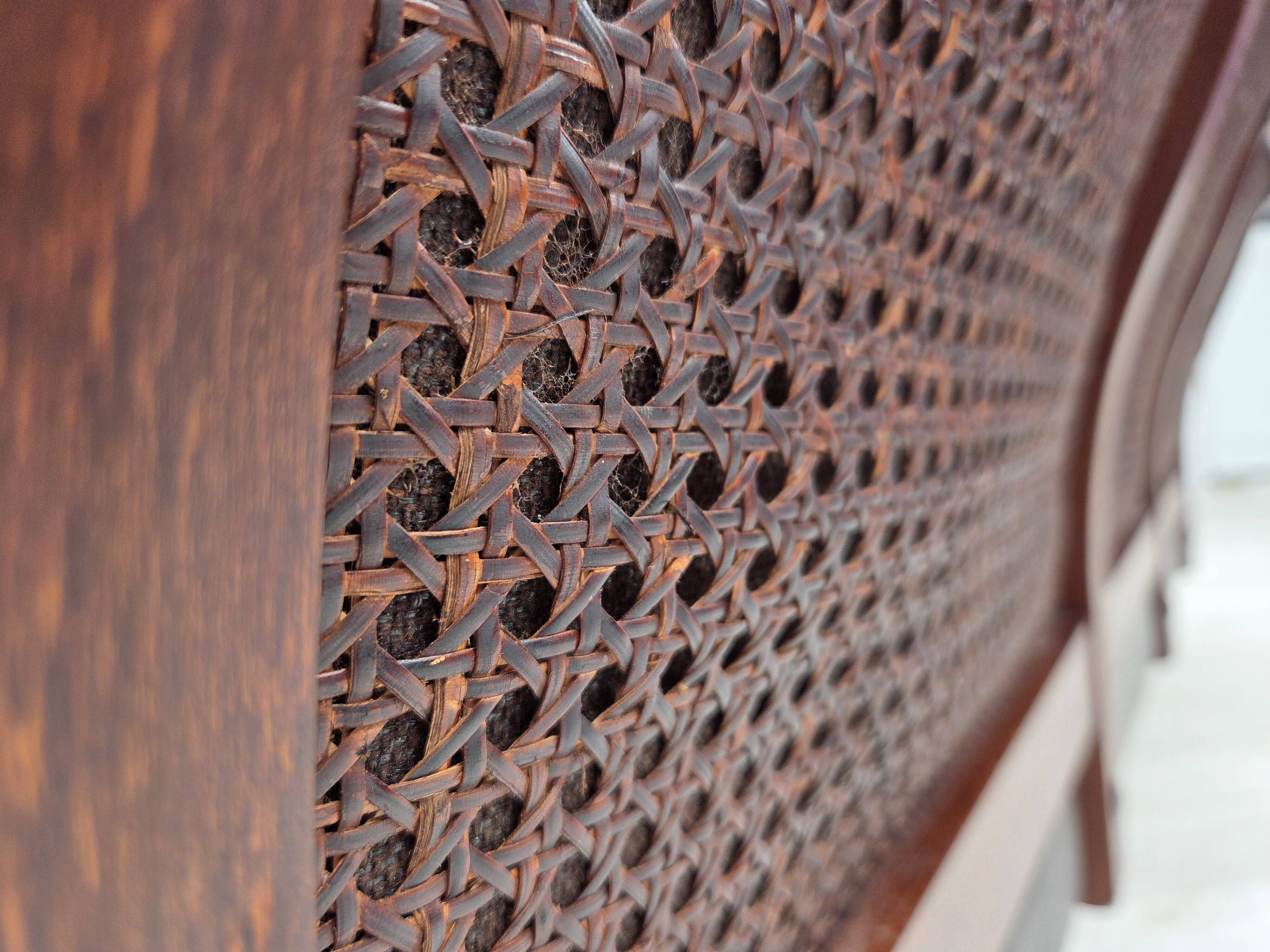 1970s, Scandinavian 3-seater sofa, furniture leather, teak wood legs.