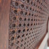 1970s, Scandinavian 3-seater sofa, furniture leather, teak wood legs.