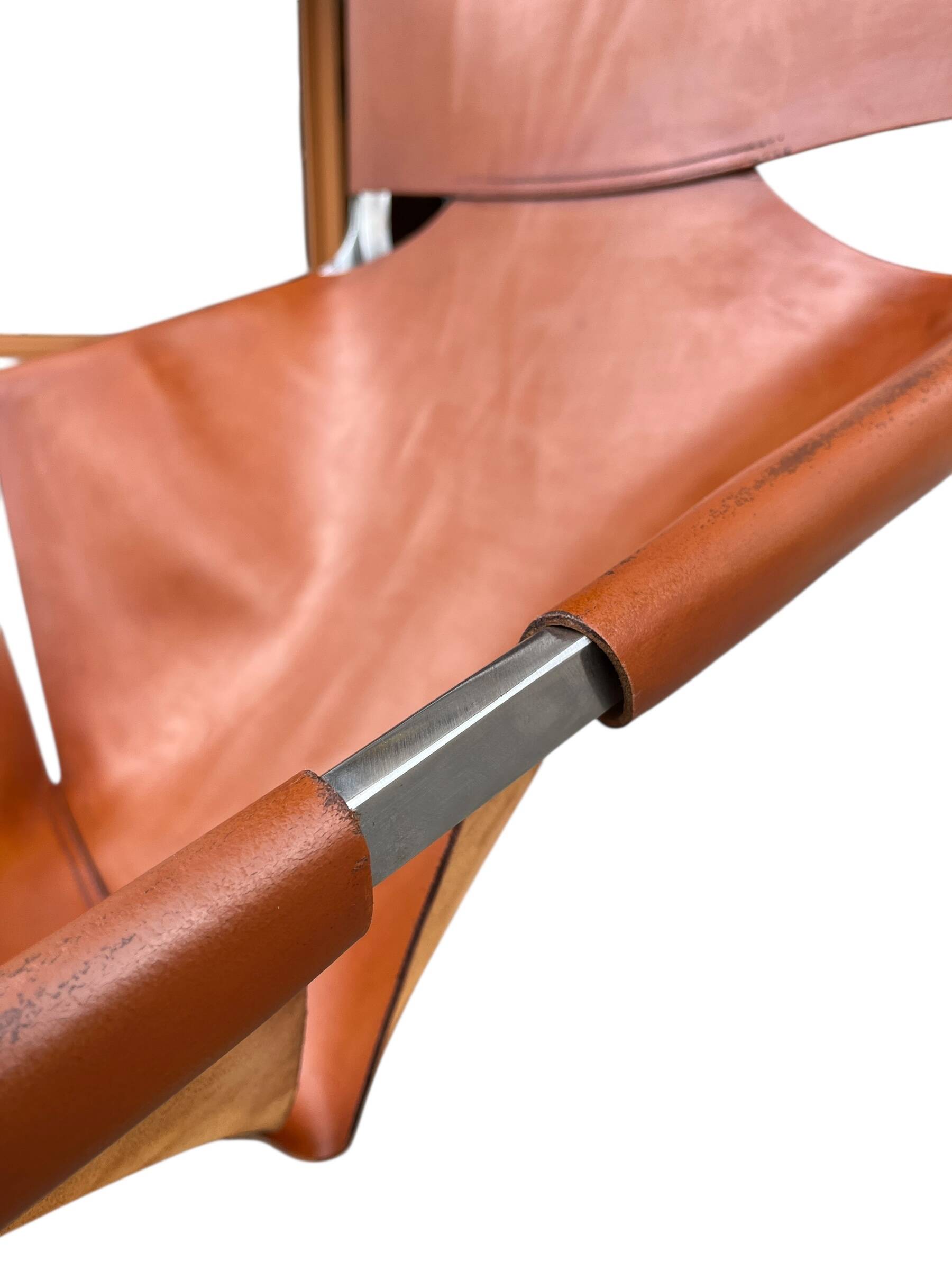 F444 lounge chair in cognac leather by Pierre Paulin for Artifort