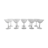 Set de 10 coupes à champagne en cristal d’Argental