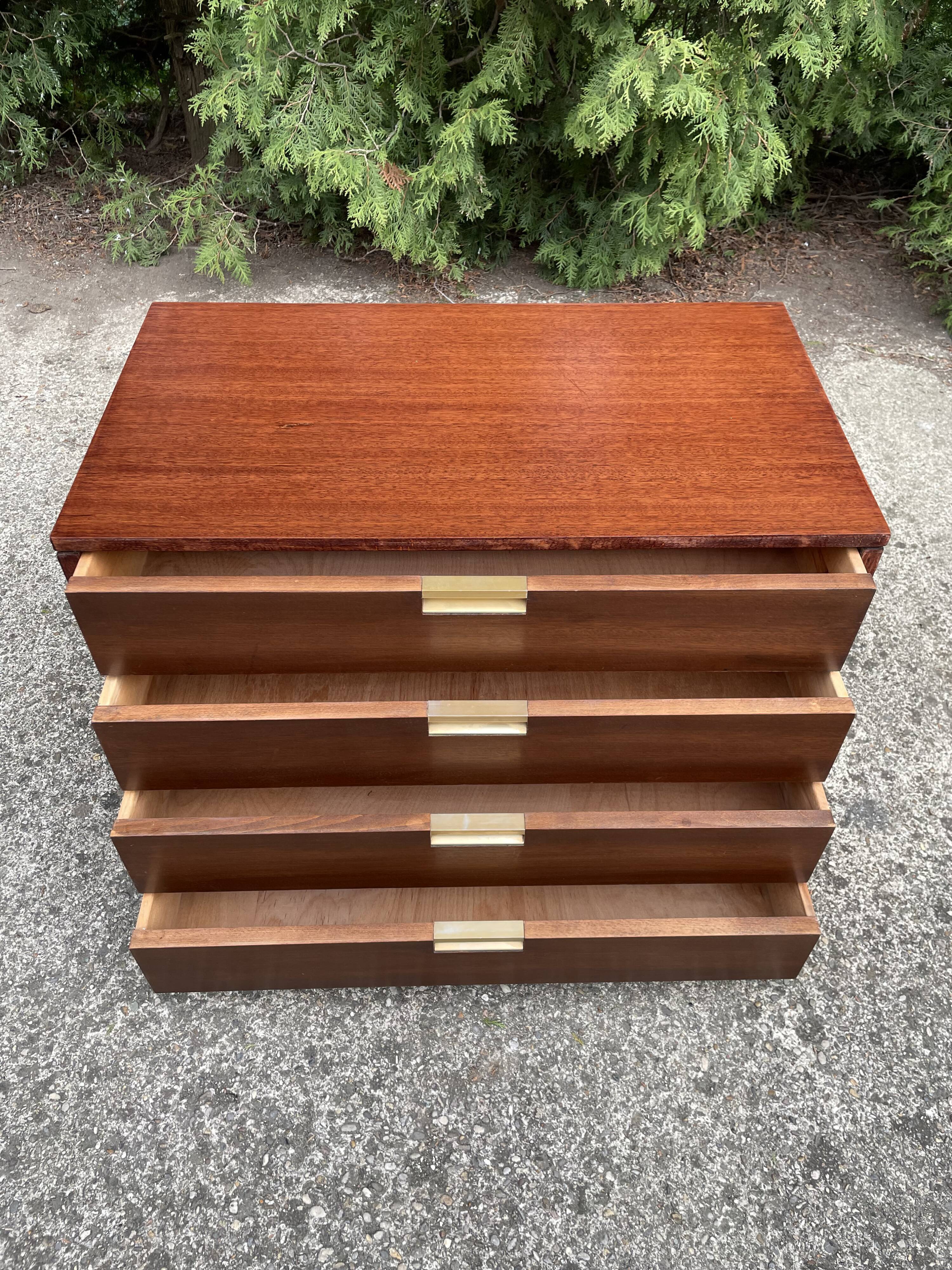 Mid-century scandinavian style chest of drawers dresser with plinth base, 1970s