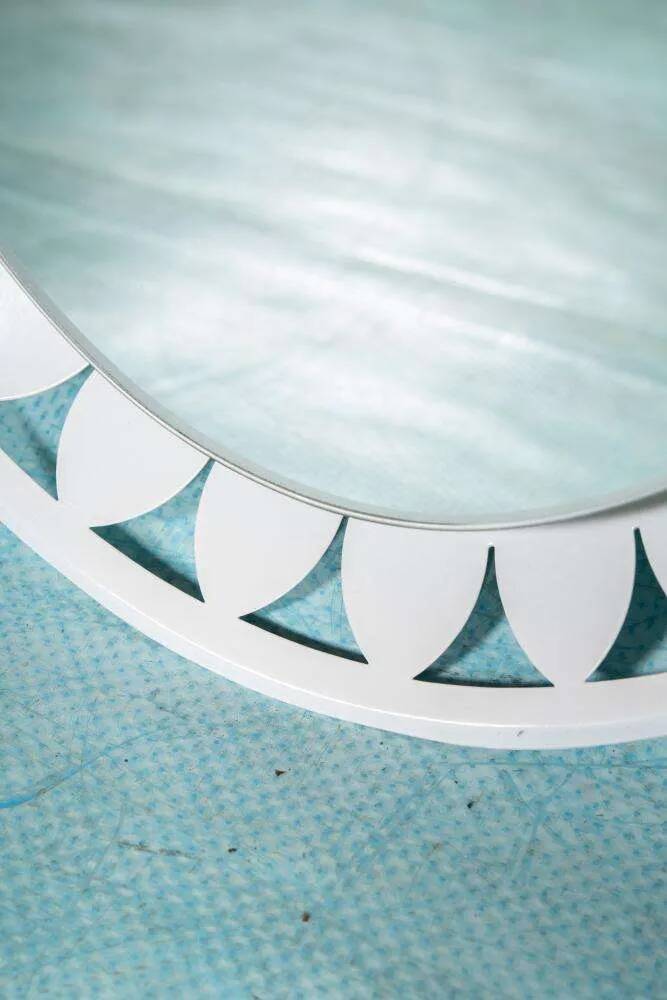 Organic mirror Space Age 1970s Hillebrand