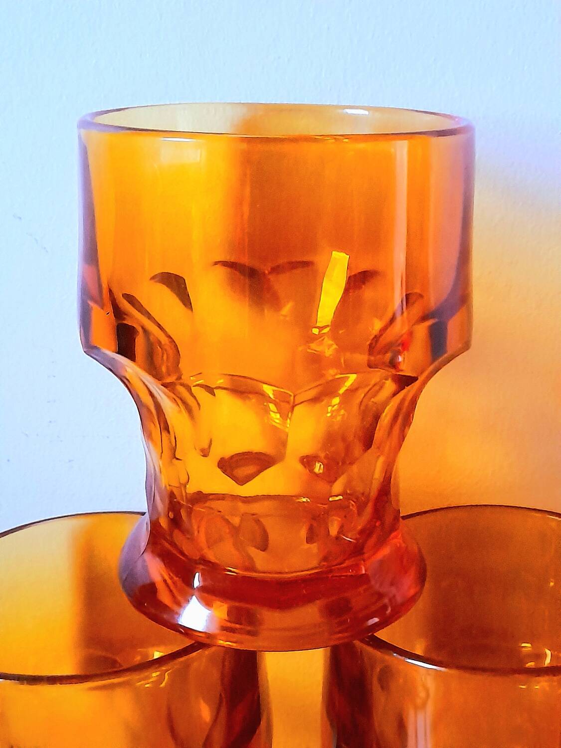 Amber glasses Italy 1970