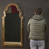 English mirror chinoiserie lacquered, gilded and painted