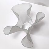 Transparent Etched Glass Vase "Cartoccio" by Pietro Chiesa for Fontana Arte