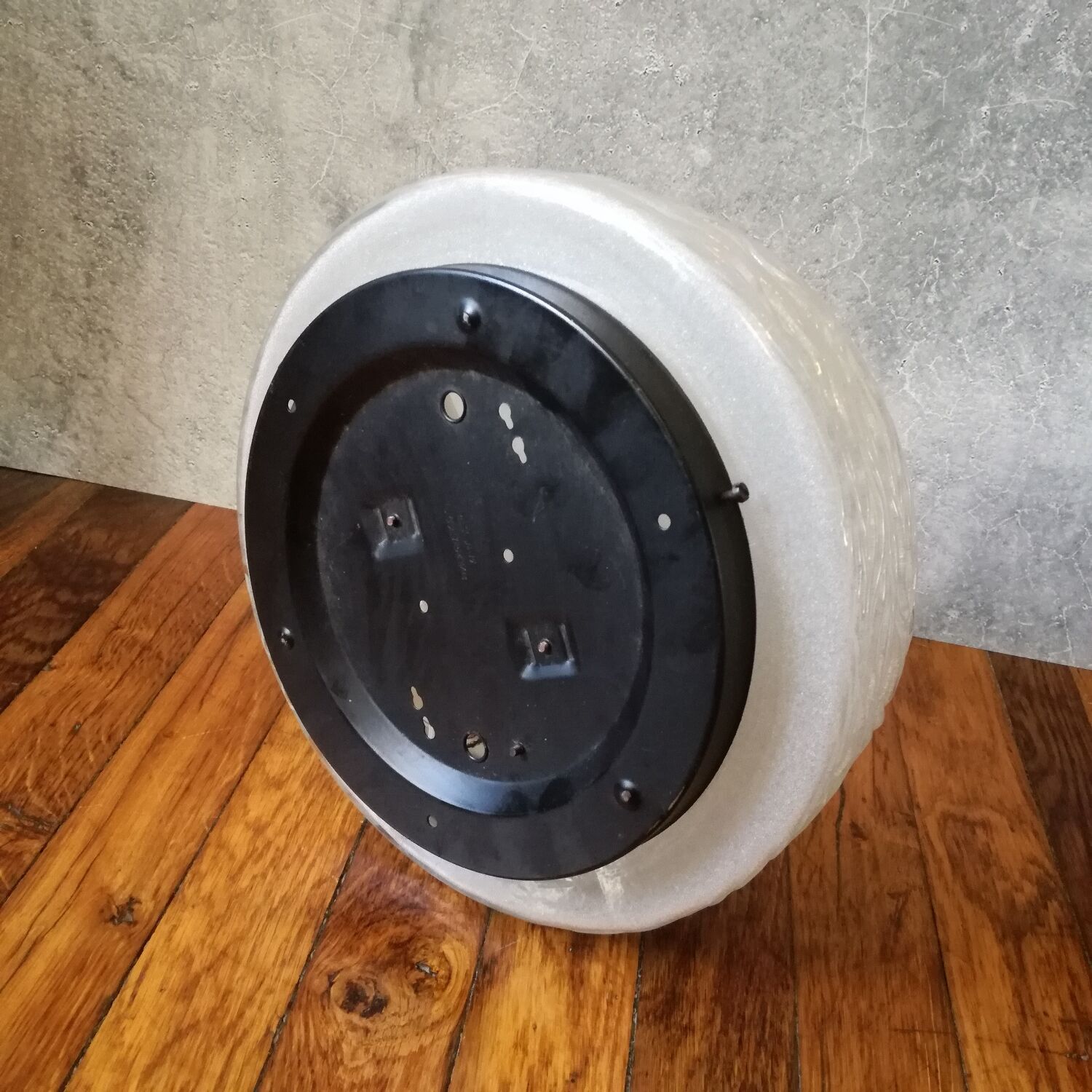 Large 2-light ceiling light with cut glass