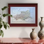 Map of Pyrénées-Orientales, 1889. Authentic Vintage.