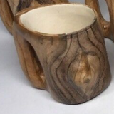 Lot glasses digestive imitation wood mast vintage Vallauris Grandjean Jourdan