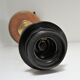 Pied de lampe bois massif patiné et métal doré vintage style art déco