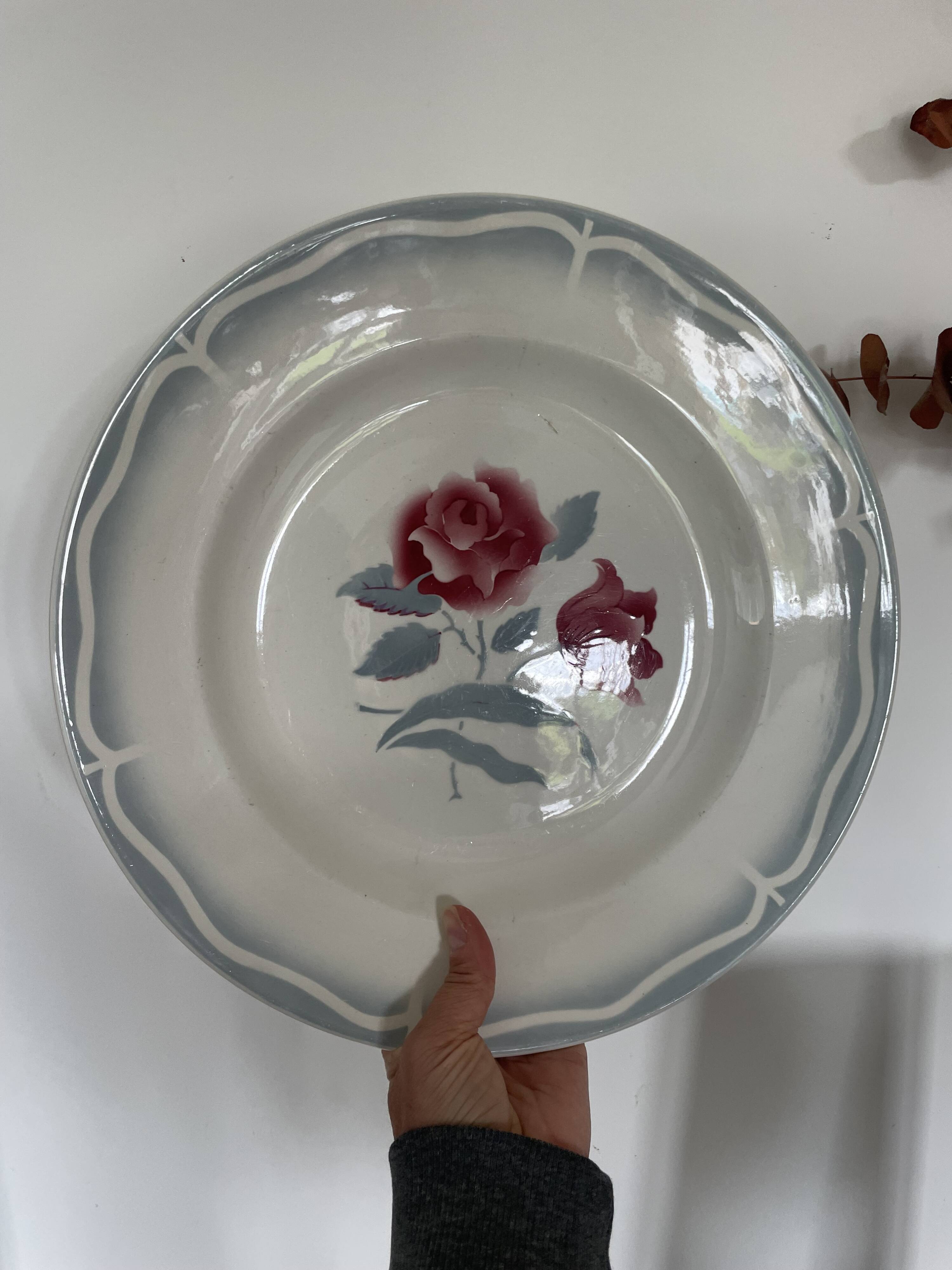 2 large Digoin Sarreguemines Alesia serving dishes