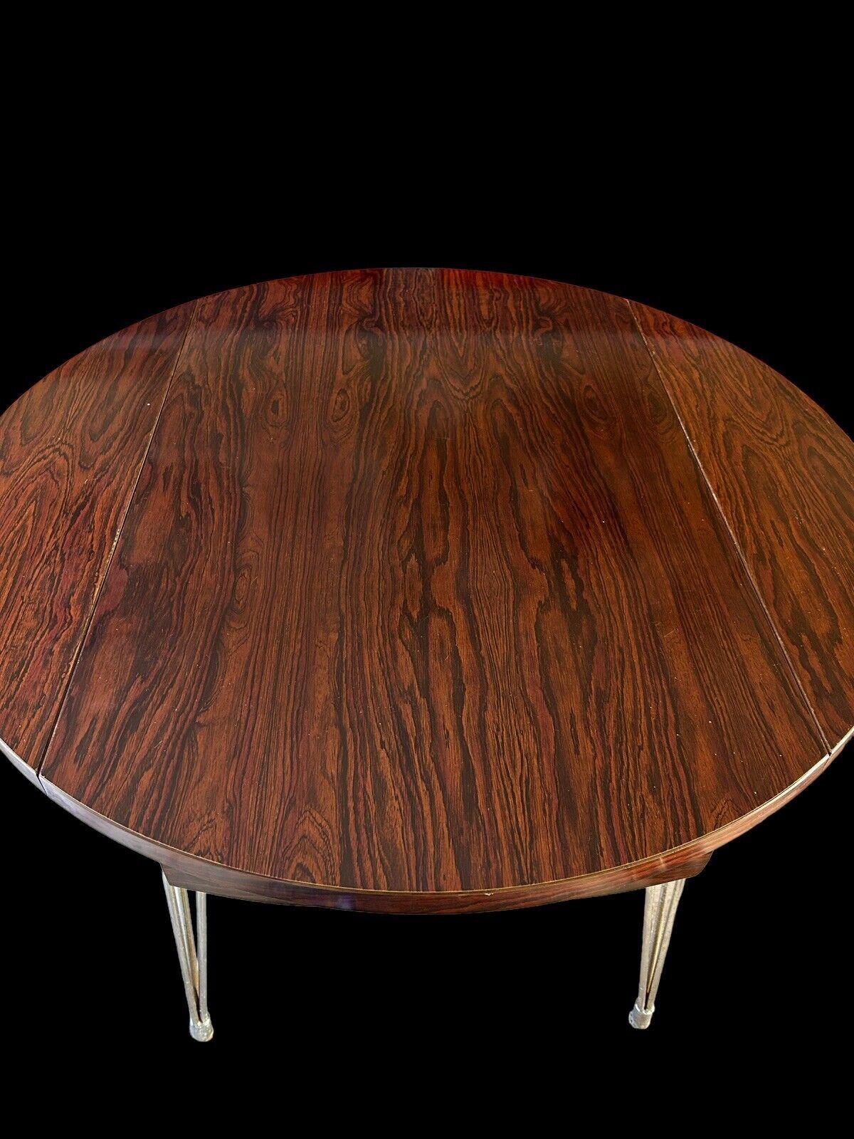 Table ronde a volets, formica, " SIF ", années 60,70', pieds eiffel, vintage