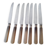 Lot of 7 antique knives with horn handles