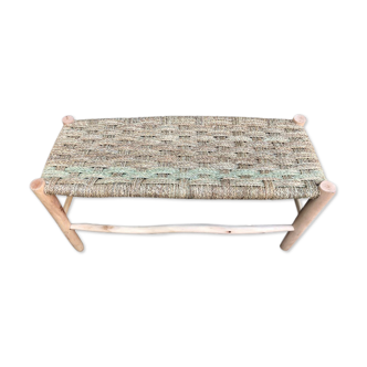 Vintage wood and doum bench