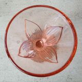 Coupes à glace de bistrot en verre rose - vintage