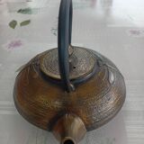 Chinese cast iron teapot Hua Zhouji masterpiece of ironwork dragonfly