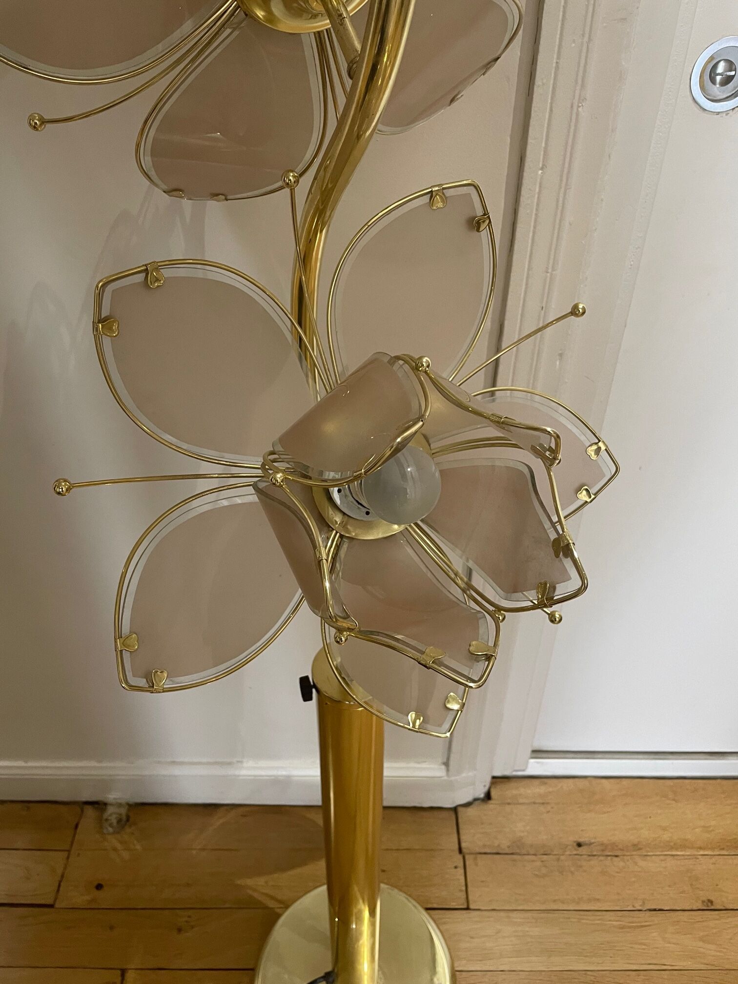 Italian lotus flower floor lamp